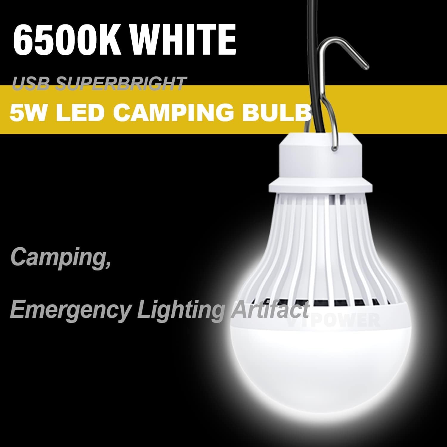 VASTPOWER durable PC shell protects the light in rugged outdoor conditions.
