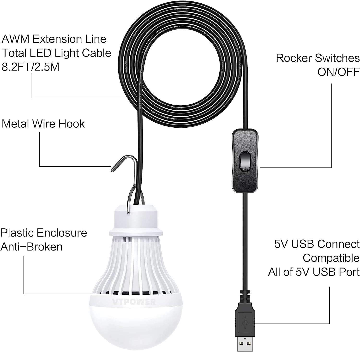 VASTPOWER emergency lanterns usable in cars or boats for quick illumination.