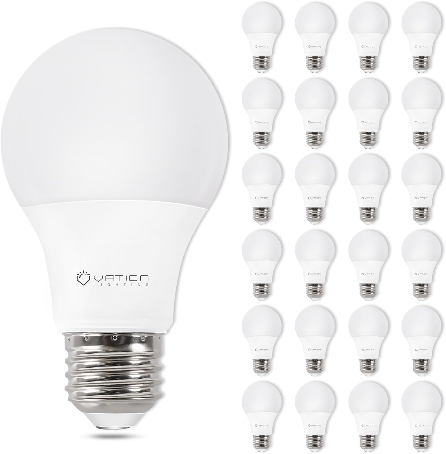 VATION LIGHTING 24-pack A19 LED bulbs for indoor use with 40W equivalent brightness