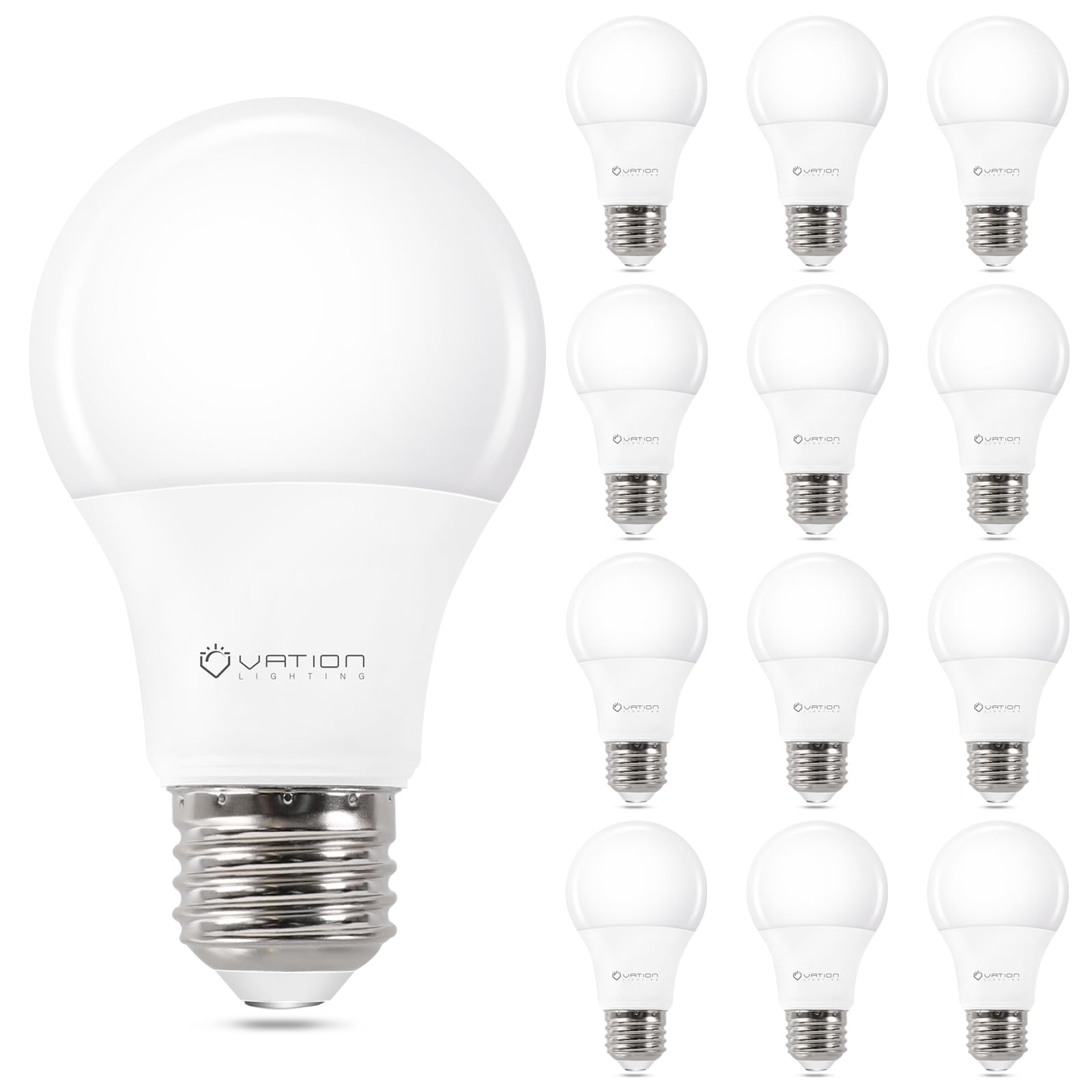 VATION LIGHTING A19 bulb with warm white 3000K glow for cozy spaces.
