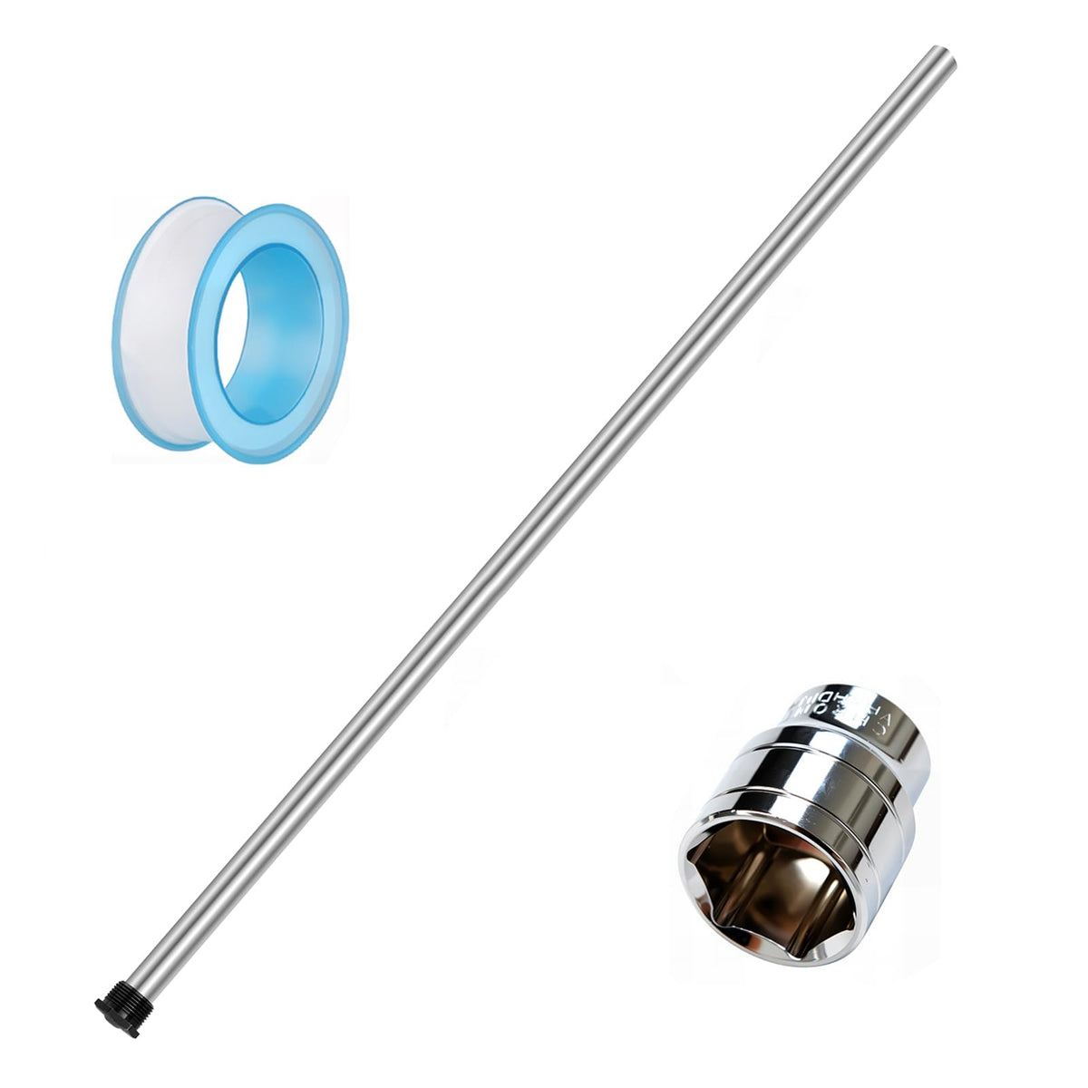 VATTCEEL 42-inch magnesium anode rod showing direct-fit compatibility with most water heaters