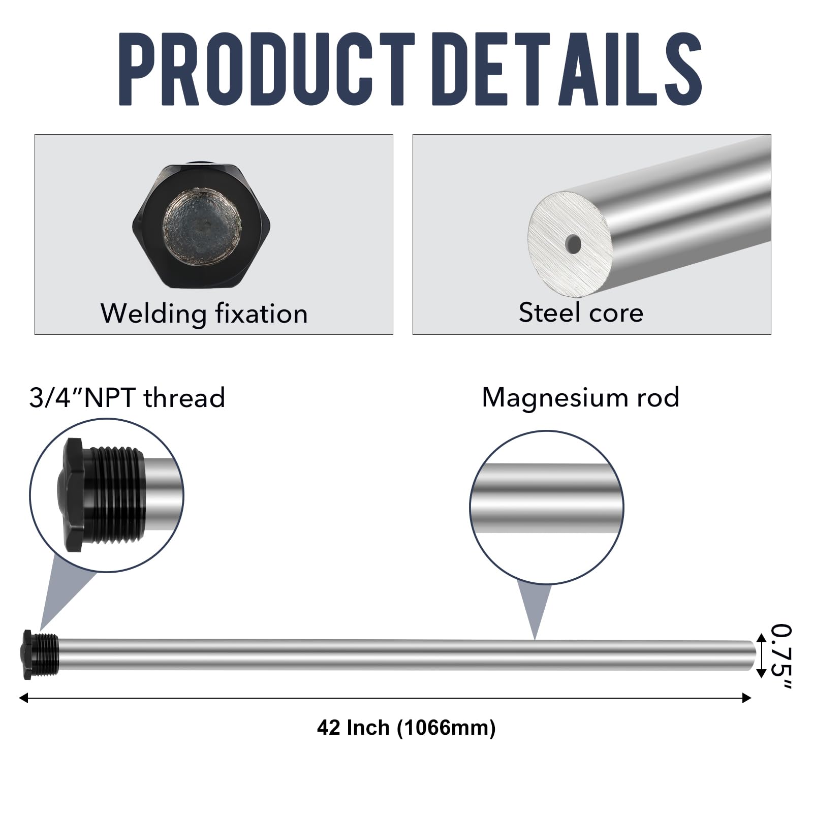 VATTCEEL anode rod compatibility with Rheem and A.O. Smith for easy installation