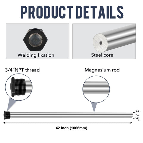 VATTCEEL anode rod compatibility with Rheem and A.O. Smith for easy installation