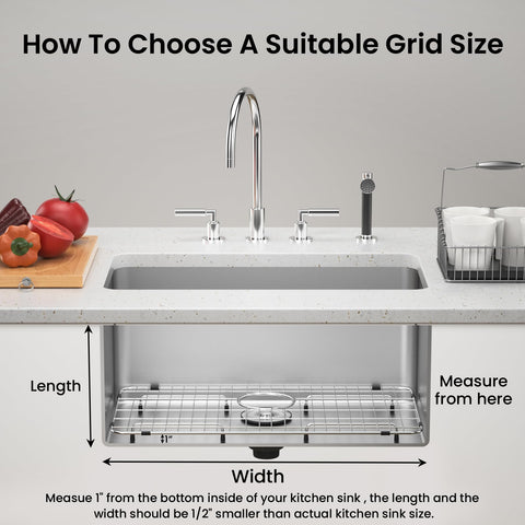 Vaucatu Sink Grid single-bowl fit complements compact sinks with rear drain design