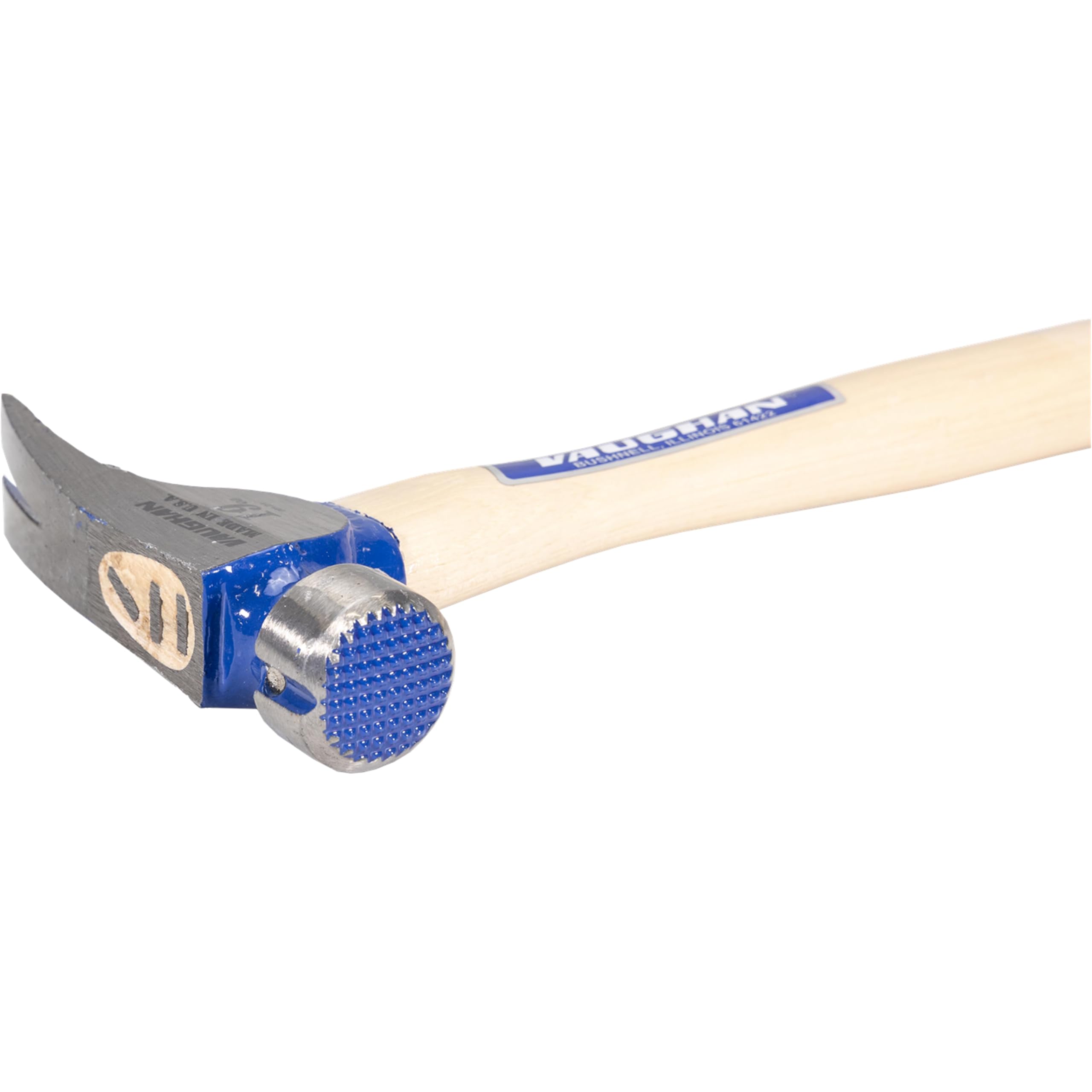 Vaughan CF2 milled-face hammer for smooth framing strikes.