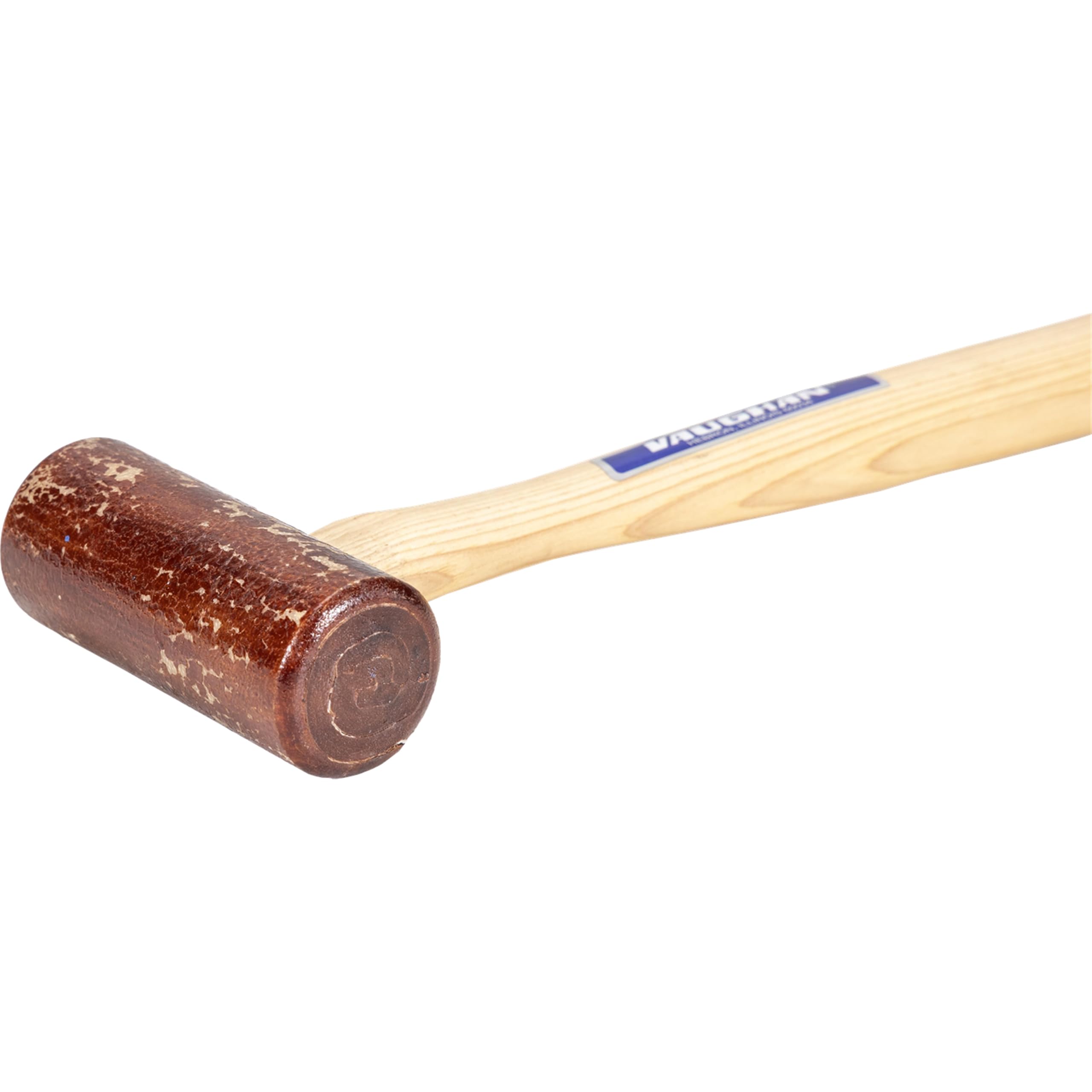 Vaughan Rawhide mallet with 1-1/2 inch face for firmer blows.