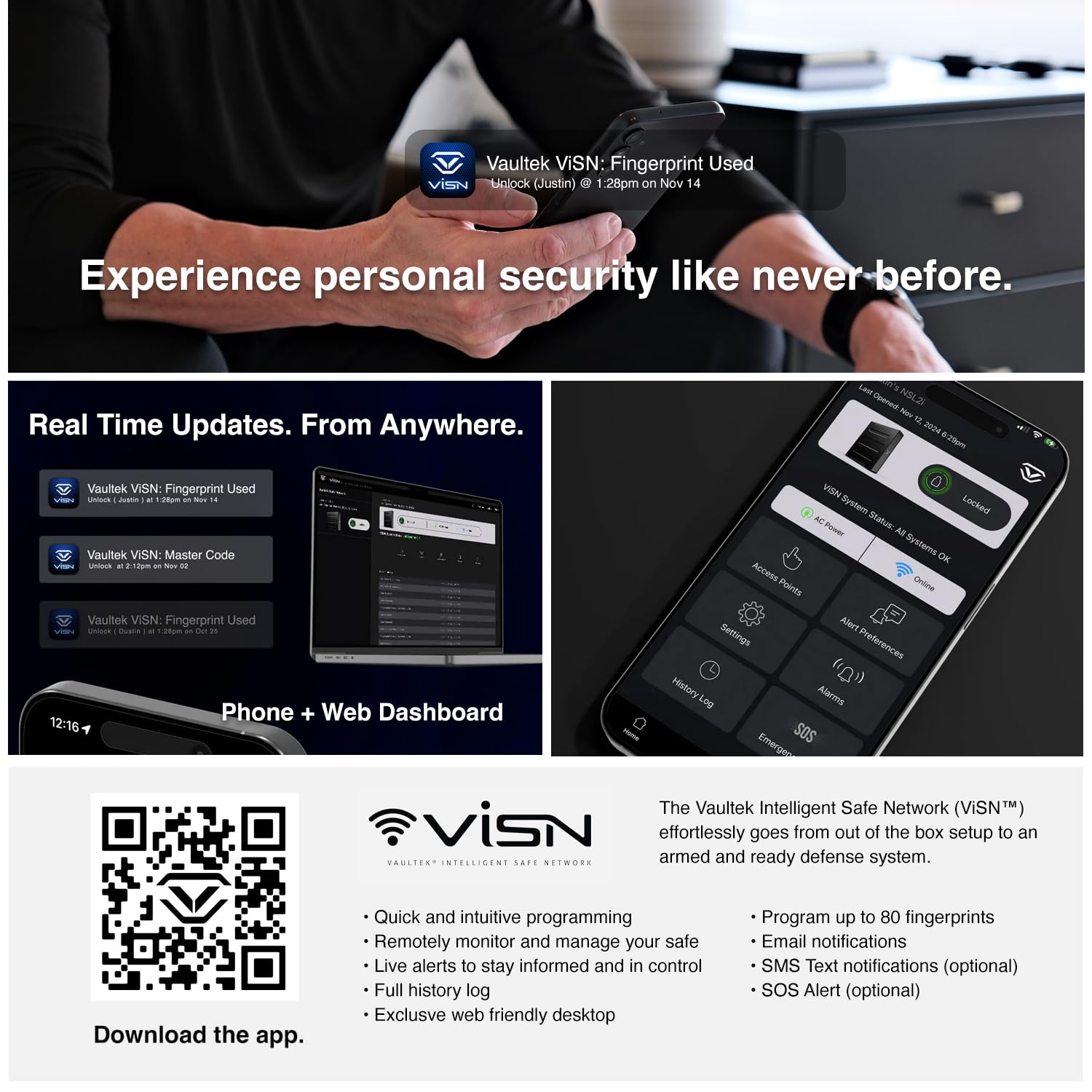 VAULTEK DS5i anti-theft design with tamper alerts and steel security cable.