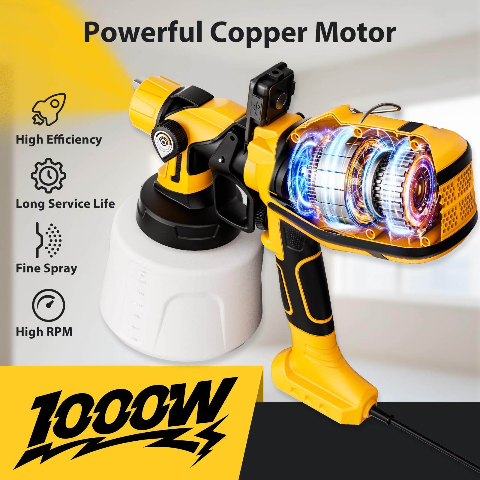 VAVCURAA 1400ml container demonstrates extended spraying with fewer refills