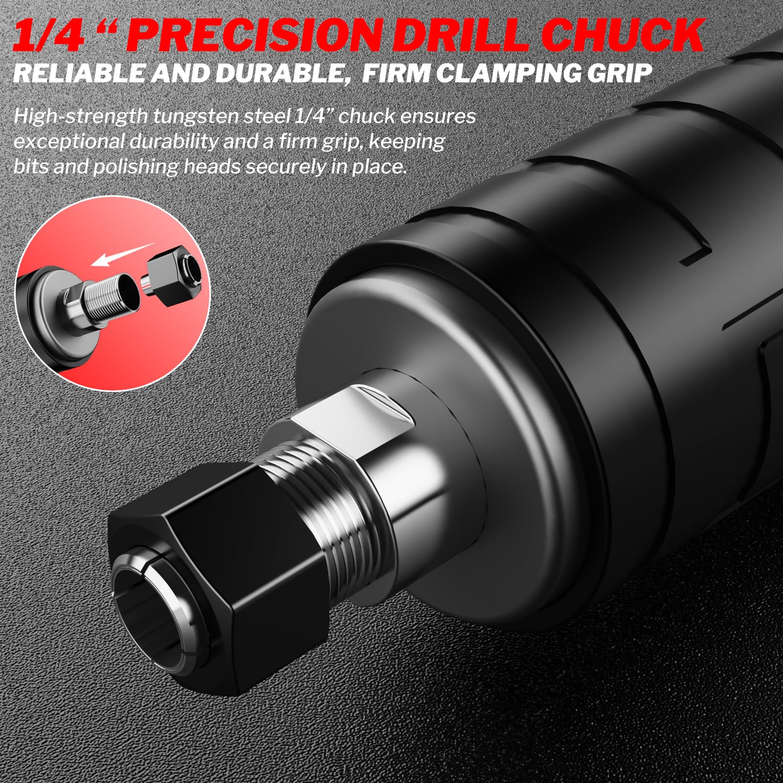 VAXCANZE extended output shaft for greater reach and precision work