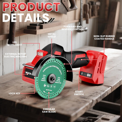 VAXCANZE forward/reverse switch and ergonomic handle enable smooth operation.