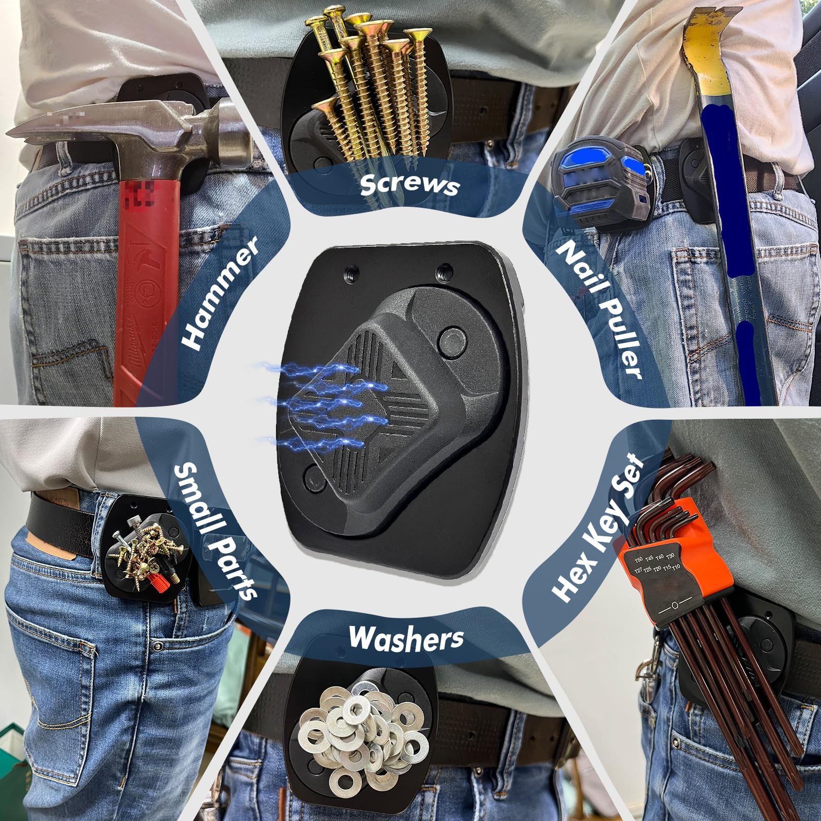 VAYAGARDEN magnetic clip-back attachment ready for one-handed use