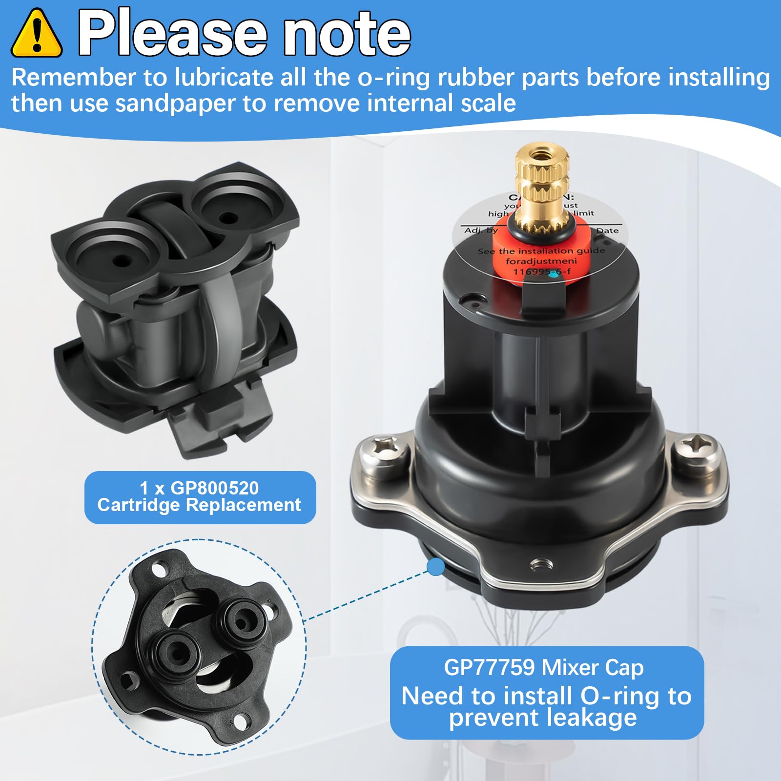 Cap and unit assembly shown for easy DIY replacement.