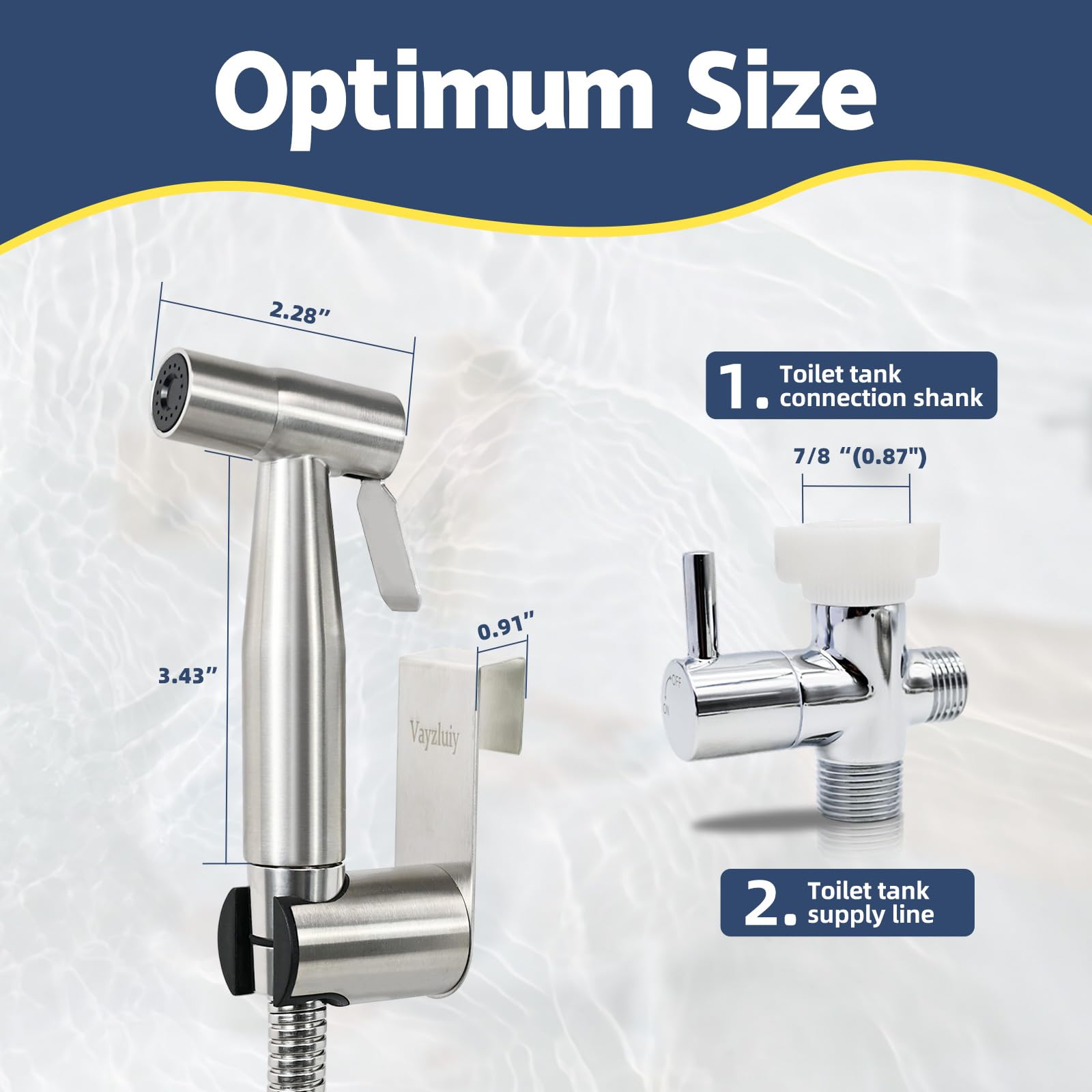 Vayzluiy leak-proof hose ensures mess-free installation.