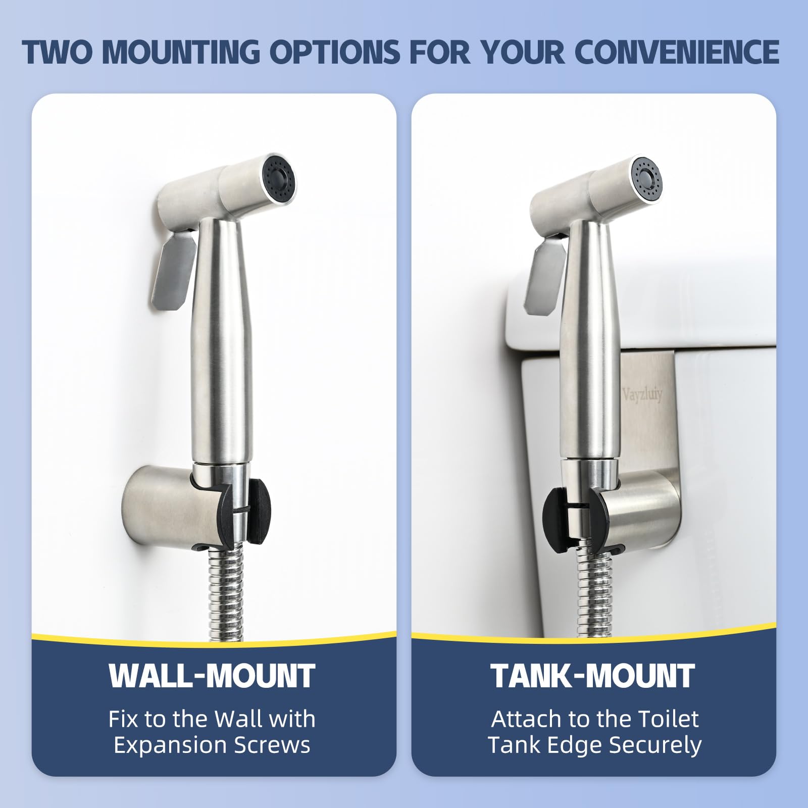 Vayzluiy multi-use bidet for feminine care and diaper cleaning.