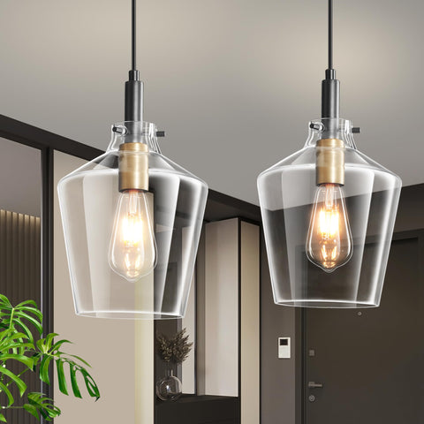 Vaziden modern glass pendant light over a kitchen island for stylish illumination