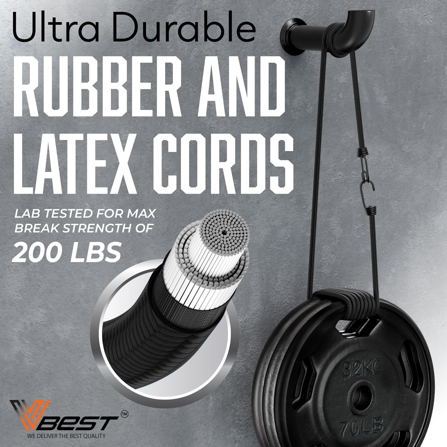 VBEST black outdoor bungee cords suitable for weather resistance.