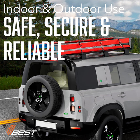 VBEST outdoor setup with bungee cords demonstrating UV and weather resistance