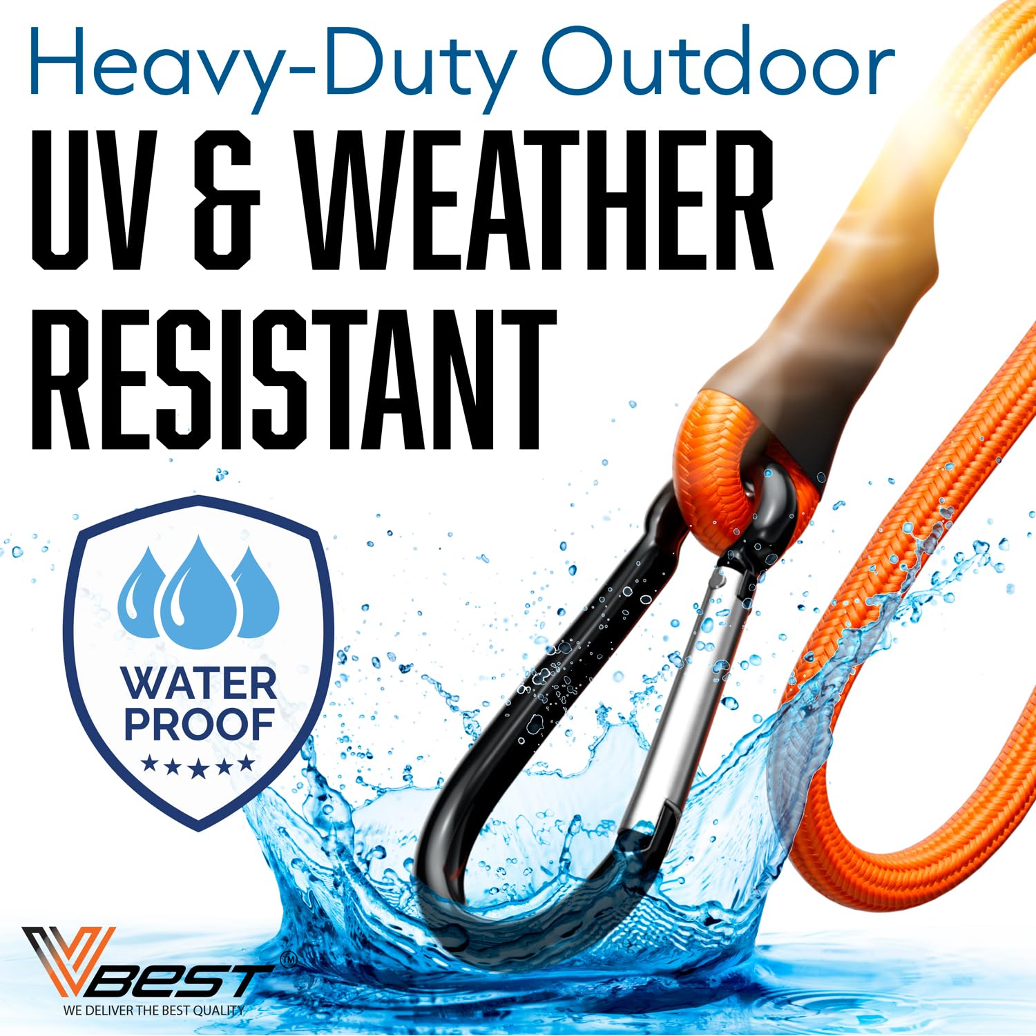 VBEST 48-inch bungee with hook securing equipment on a trailer