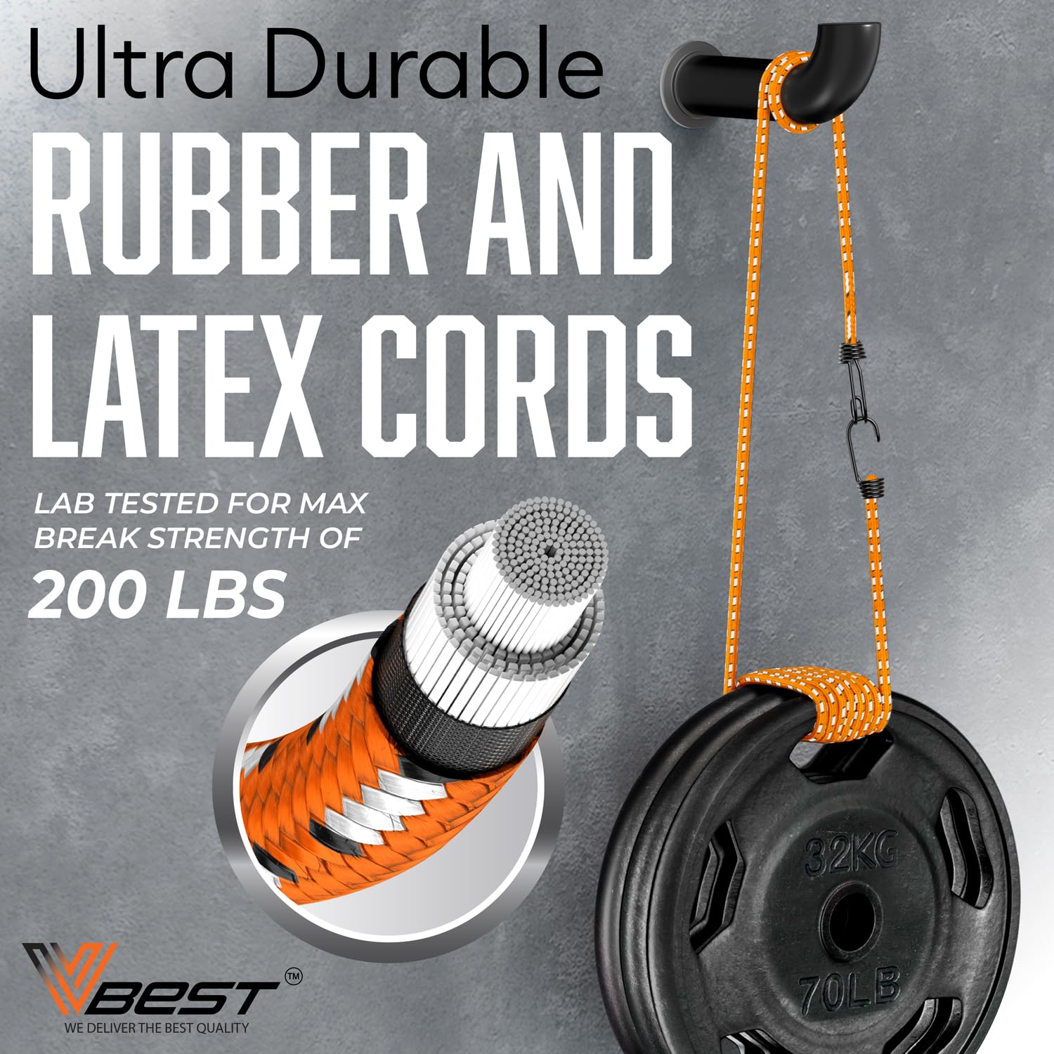 VBEST bungee cords 48-inch versatile indoor/outdoor securing tasks.