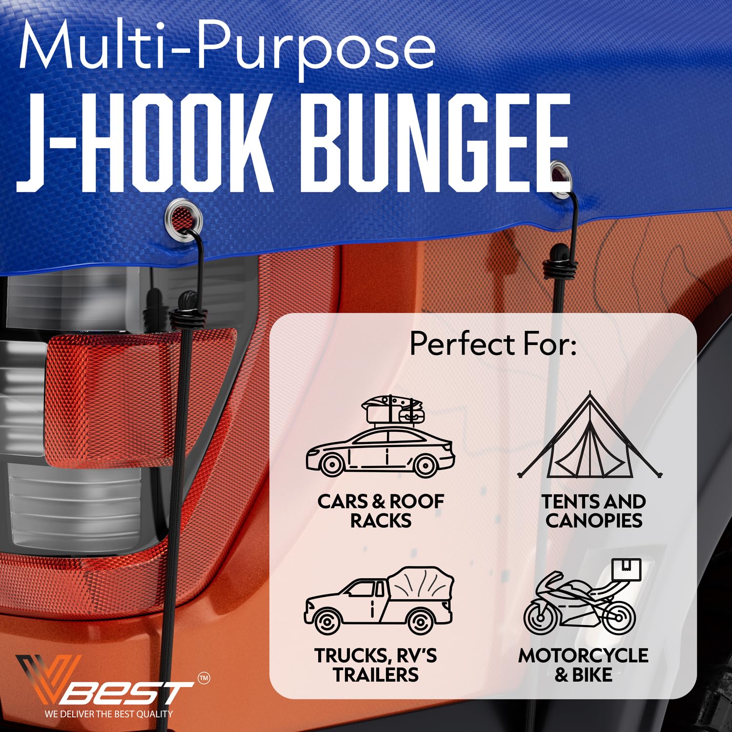 Vbest weather-resistant bungee cords endure outdoor use with long-lasting performance.