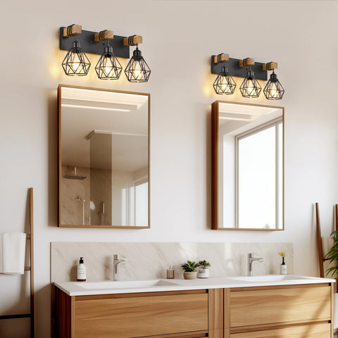 VbiTmn vanity light installed in bathroom setup for clean illumination