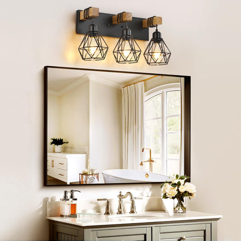 VbiTmn farmhouse vanity light over mirror for clear grooming light