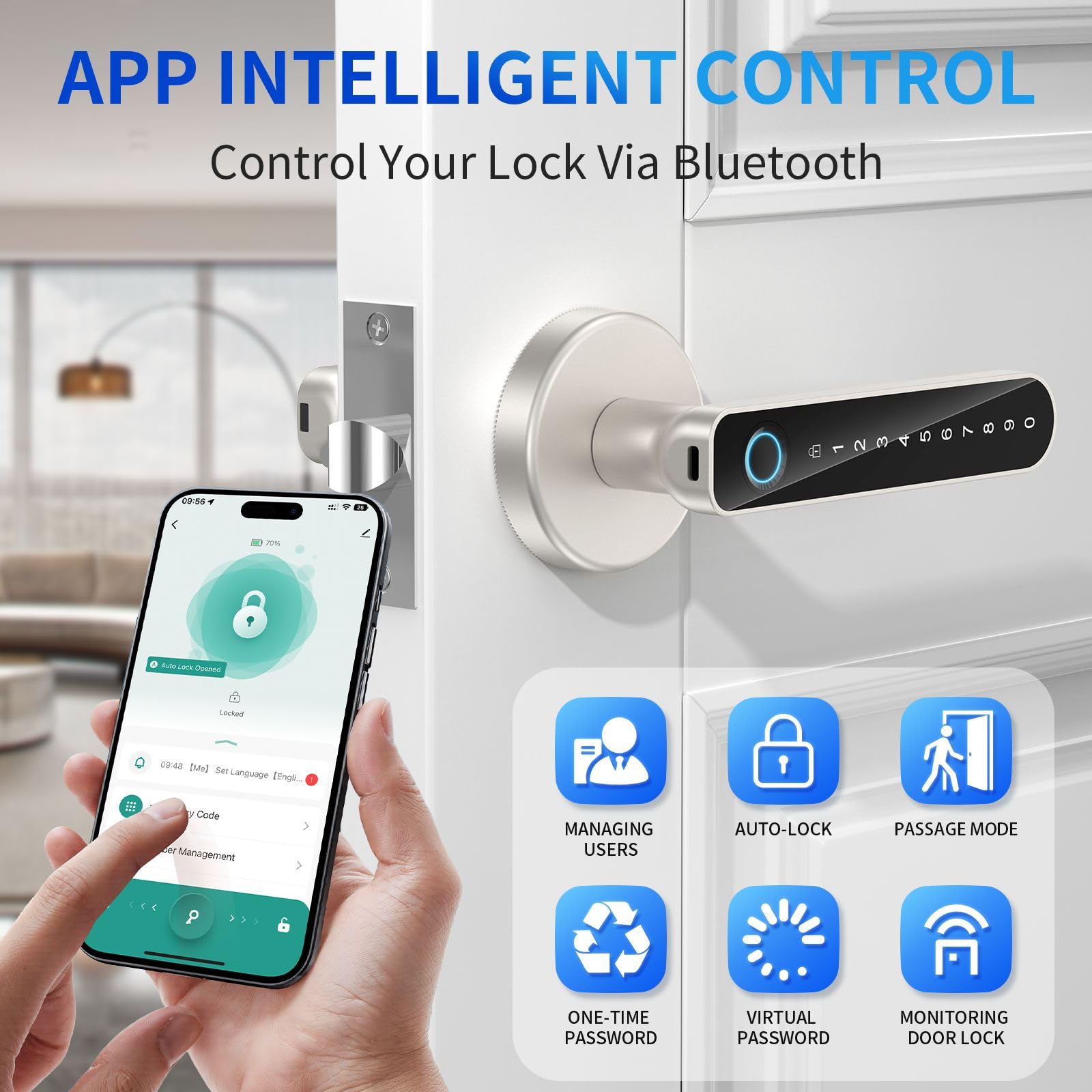 VBUFKRIT passcode keypad close-up for secure multi-method access