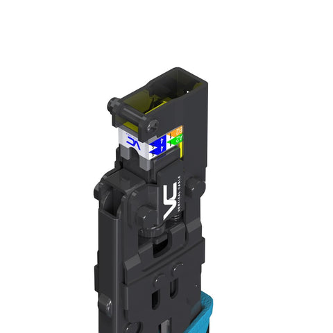VC Vertical Cable V-Max 1-Punch Down Tool demonstrates ergonomic grip for comfortable use