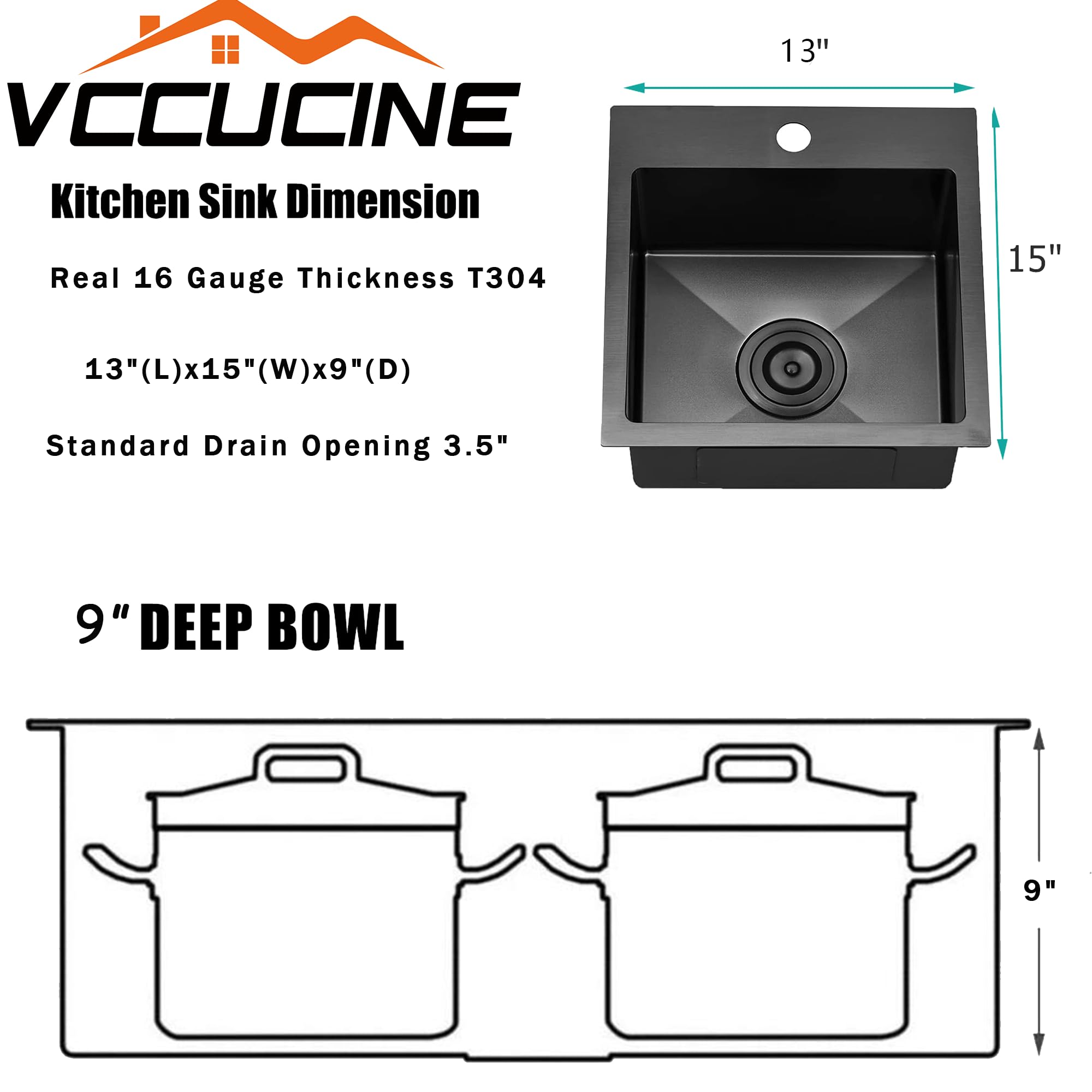 Sound insulation padding under the sink indicates quiet operation.