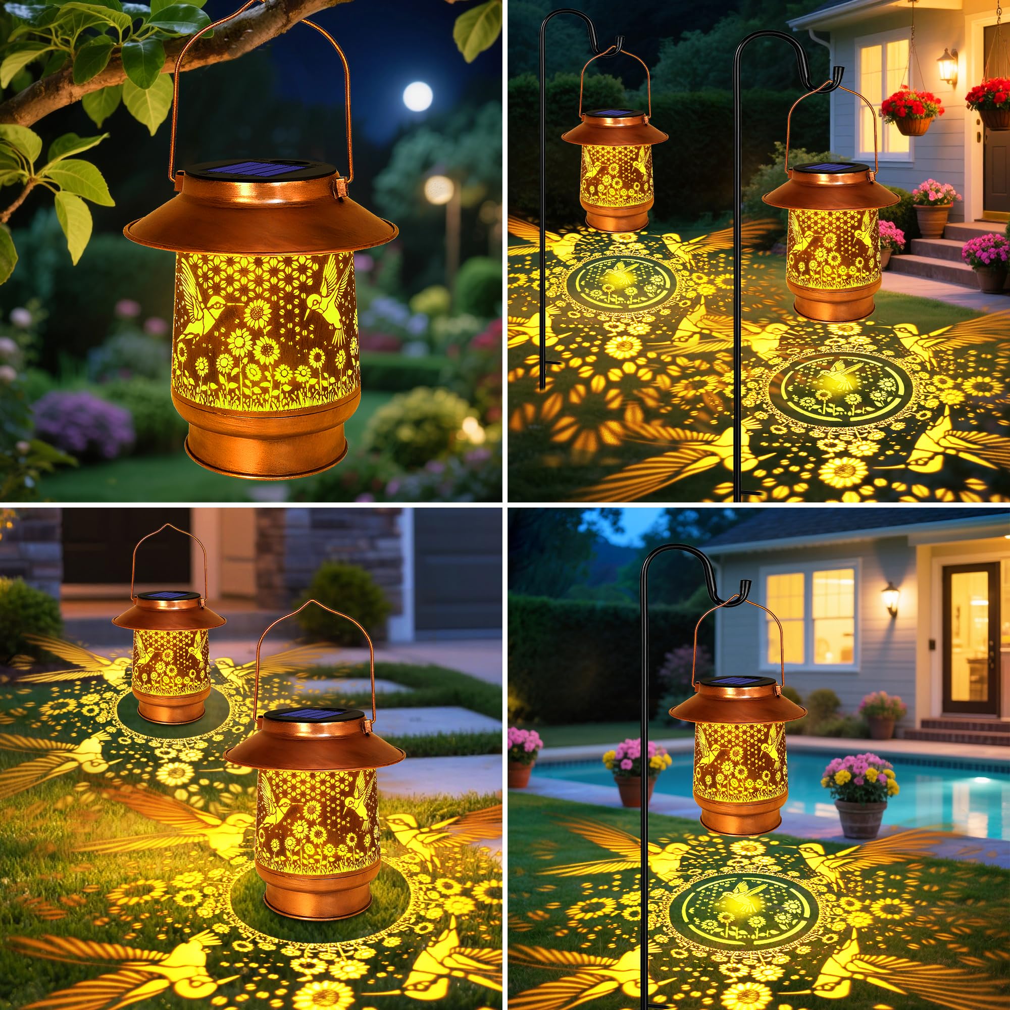 Vcdsoy upgraded LEDs offer brighter, vivid hummingbird silhouettes.