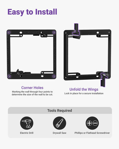 VCELINK wall plate crafted from flame-retardant PC material for reliable performance.