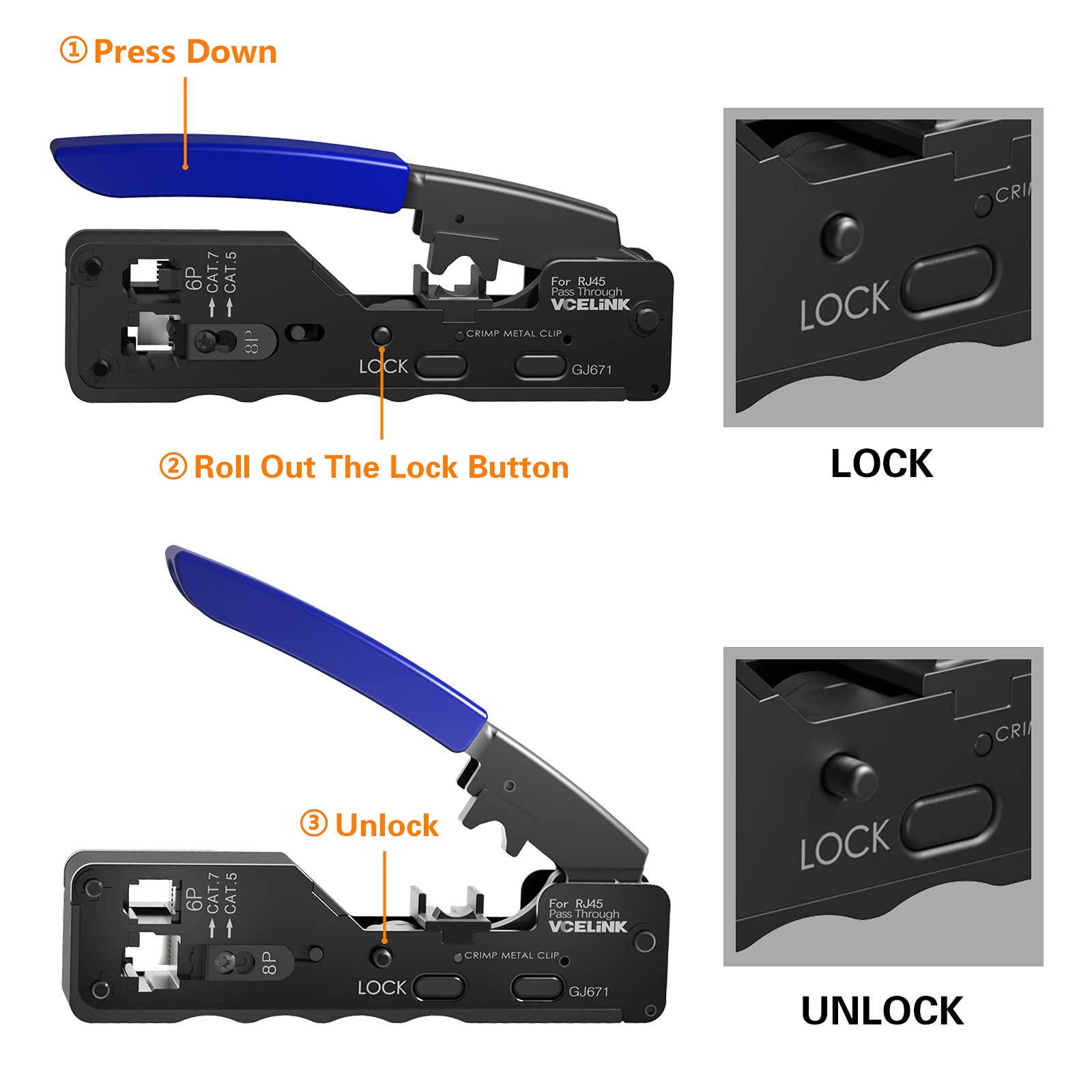 VCELINK network cable tester checks cables up to 300 meters