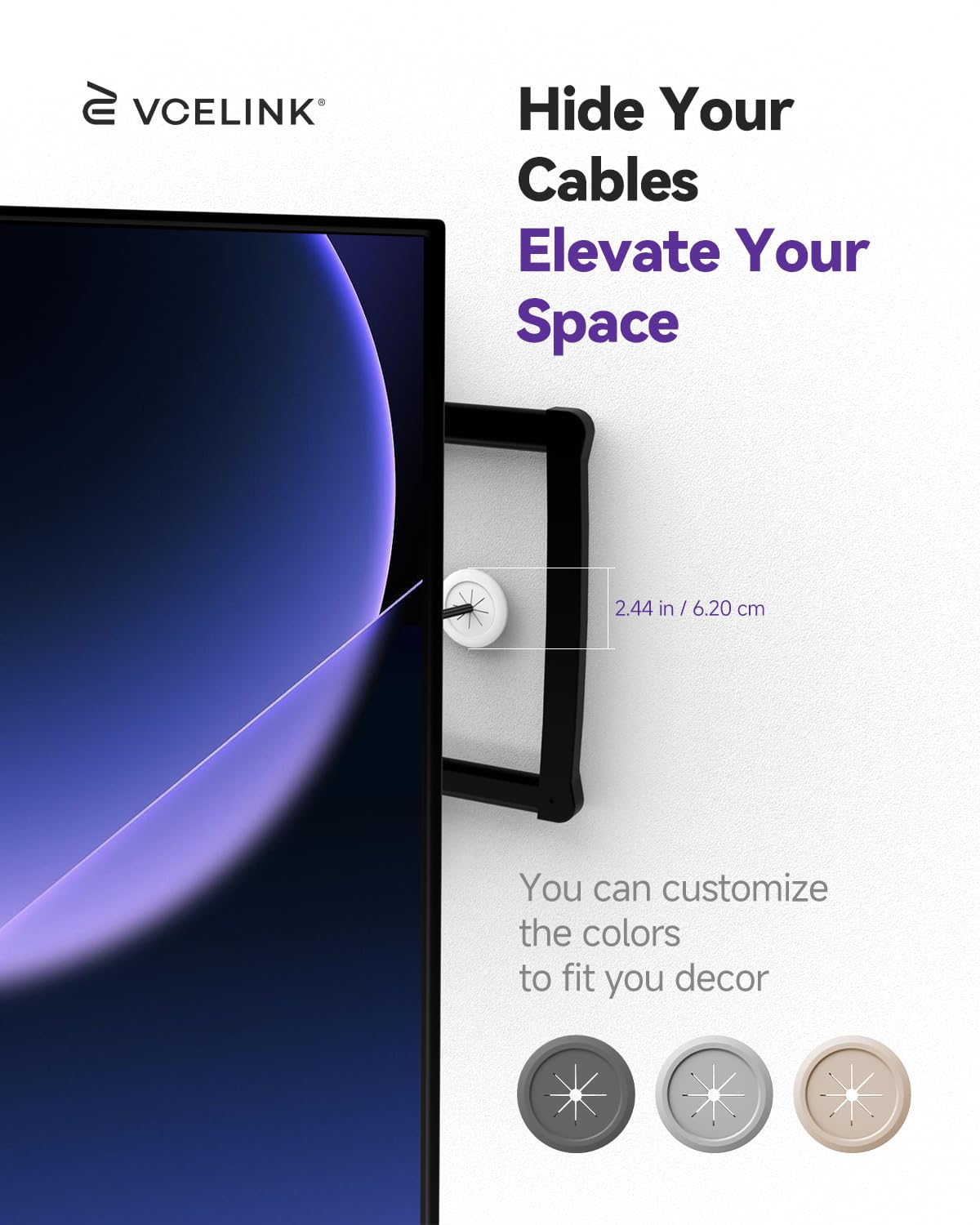 VCELINK pass-through ports for HDMI, Ethernet, and coax wiring