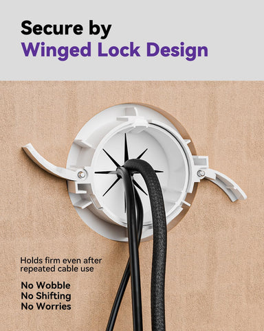 VCELINK slim-profile design blends with wall and conceals cords