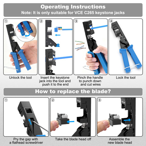 VCELINK Speed Termination Tool packaging with warranty and quick support.