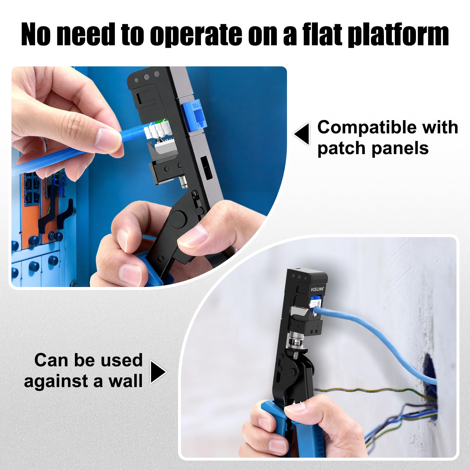 VCELINK Speed Termination Tool compatible with VCE C265 90° keystone jacks.
