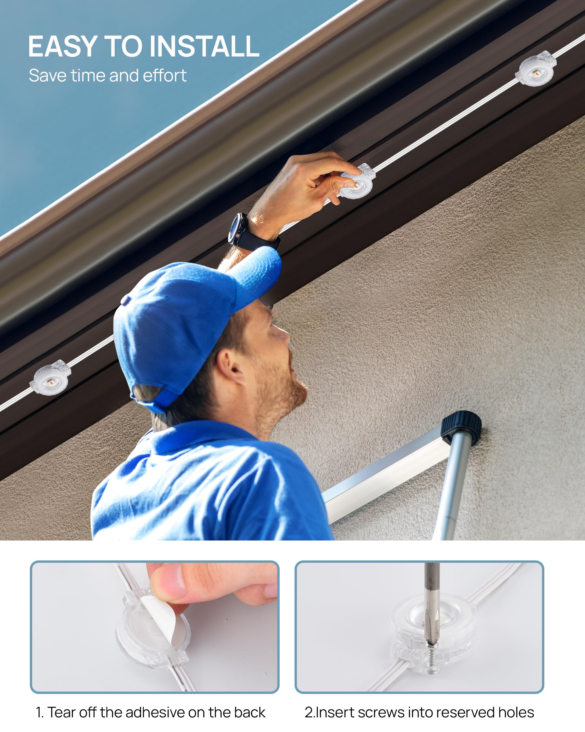 VCOKEN exterior lighting endures up to 50,000 hours of illumination