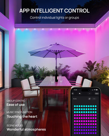 VCOKEN IP65 waterproof design withstands rain and frost for durable outdoor use