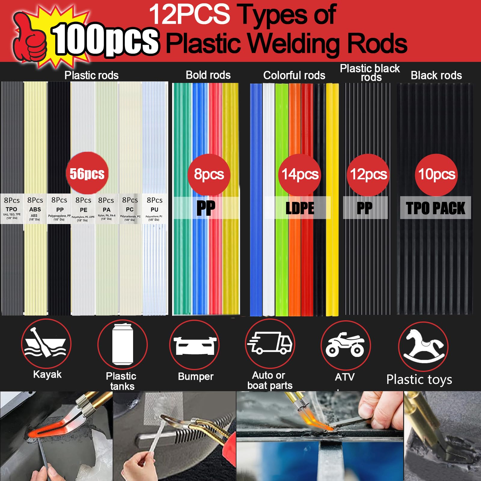 VCTSELITY hot staples 1002pcs assortment supports versatile material repairs