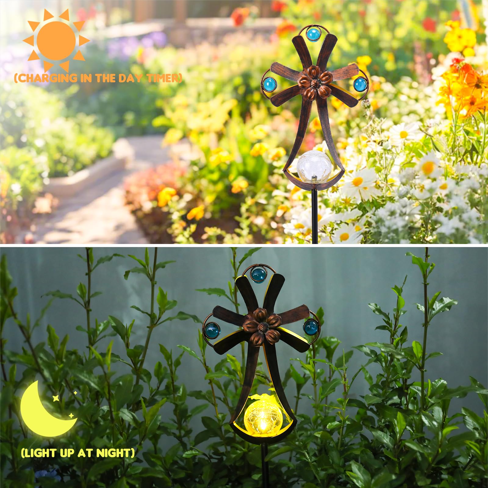 VCUTEKA easy-install garden stake anchors into soil quickly
