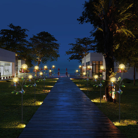 VCUTEKA warm LED glow enhances night-time garden features
