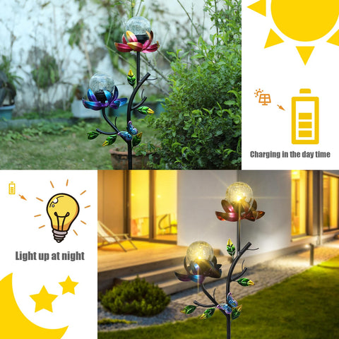 VCUTEKA simple garden stake installs quickly with no wiring