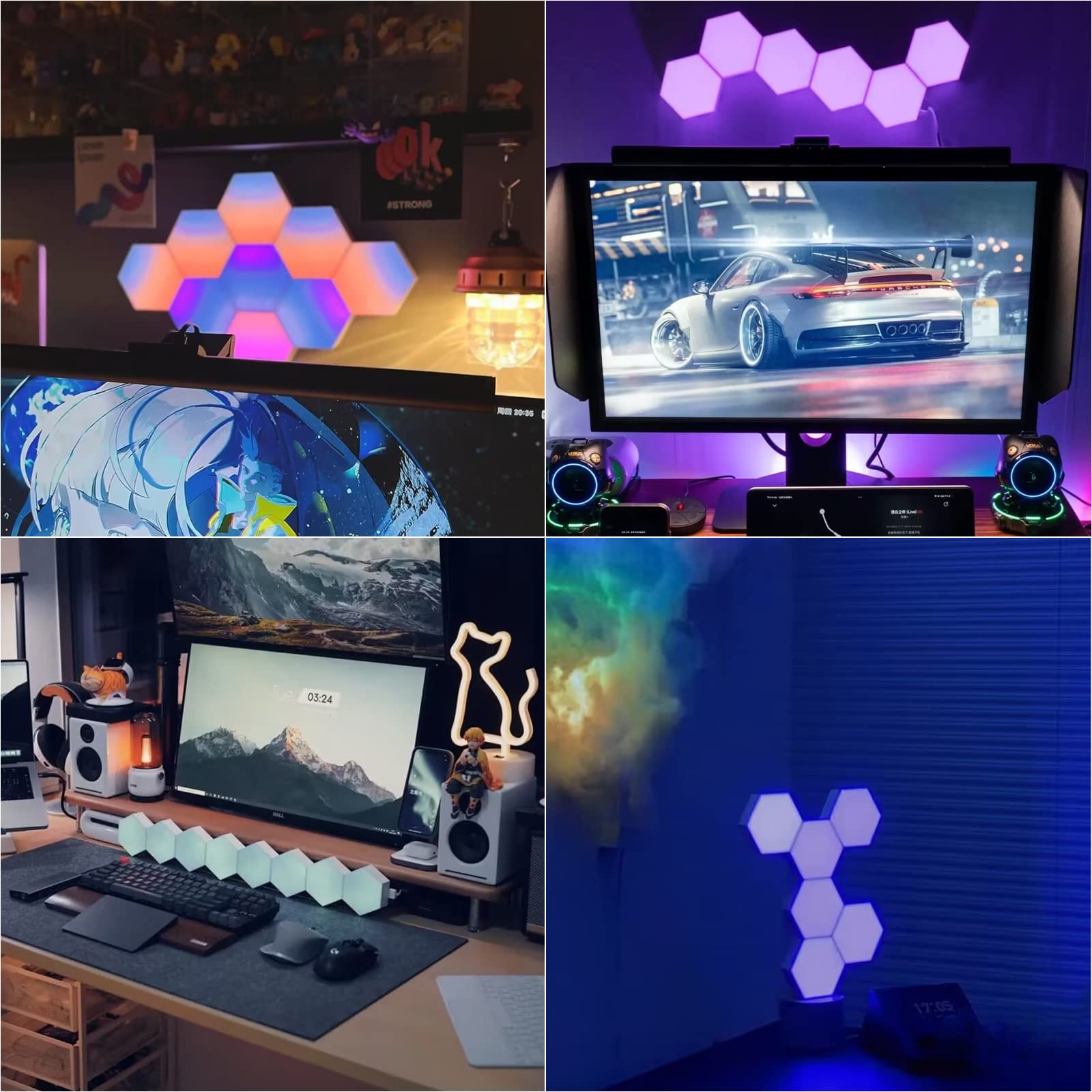 Vcwtty hexagon lights ideal living room decor or game room setup