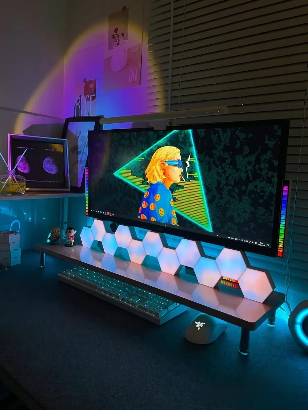 Vcwtty hexagon lights touch panel enabling quick color changes