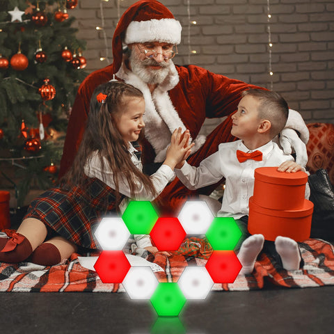 Vcwtty hexagon lights wall decor adapts to living room or bedroom ambiance with USB power.