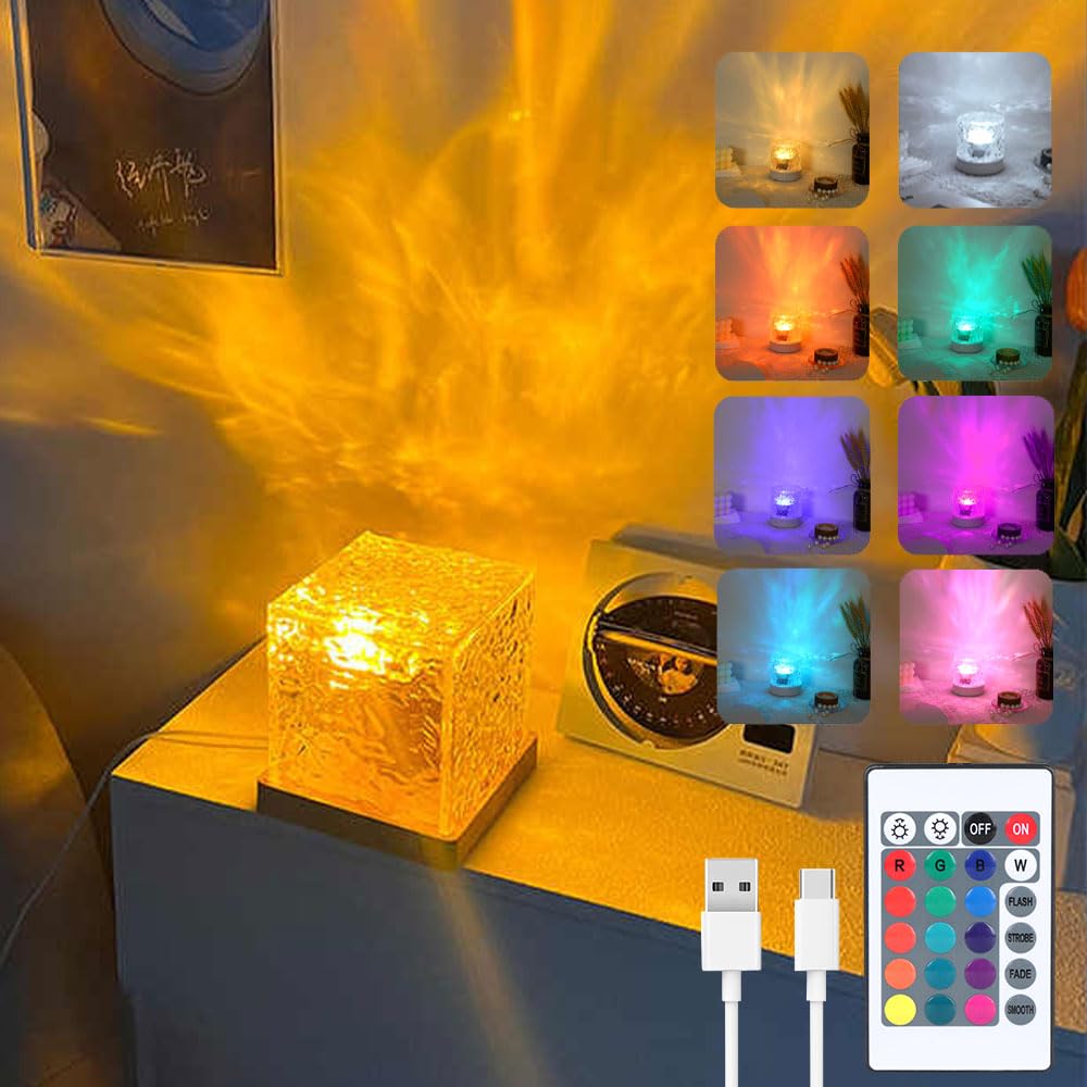 Vcwtty ocean wave projector with remote casting bright ceiling colors