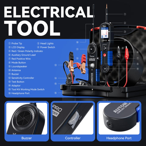 VDIAGTOOL V200 Pro ground clips ensure secure ground connections