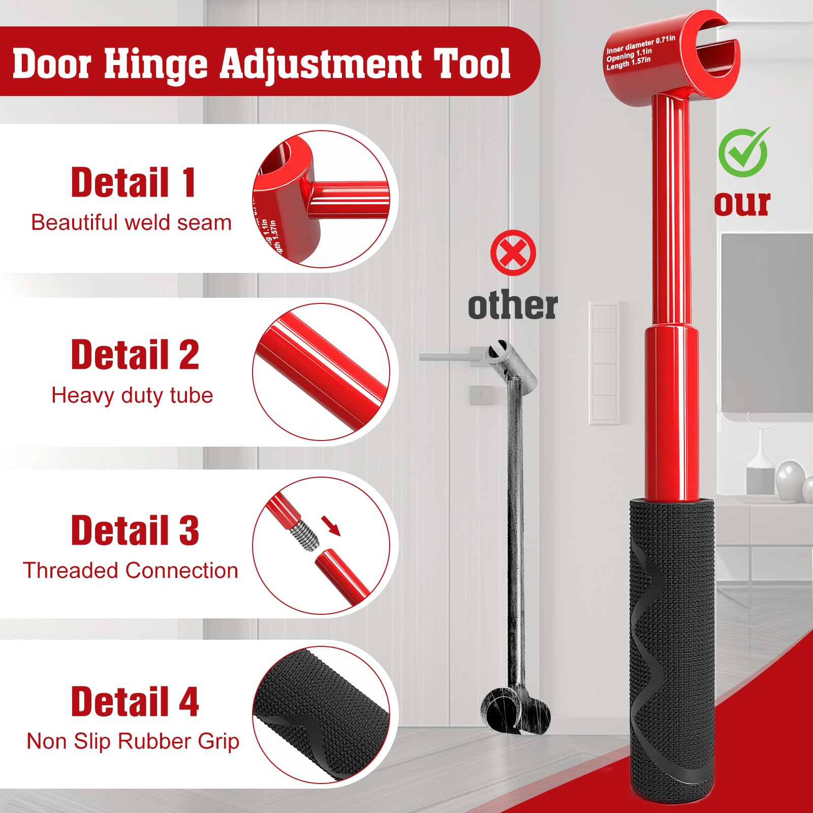 Vdsfand hinge gap wrench 0.91in suitable for medium doors and hinges