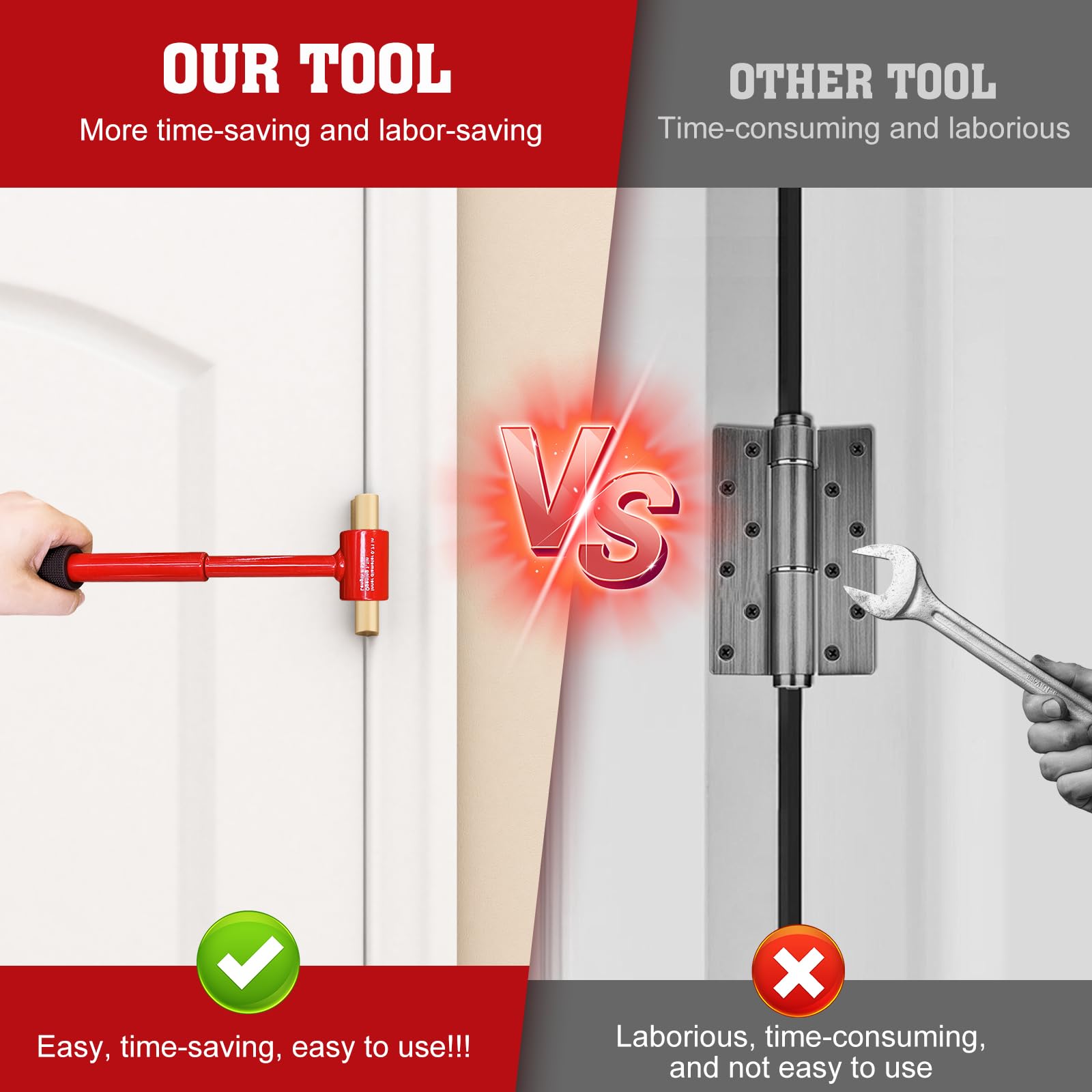 Vdsfand hinge gap wrench 0.98in for heavy-duty or tall doors