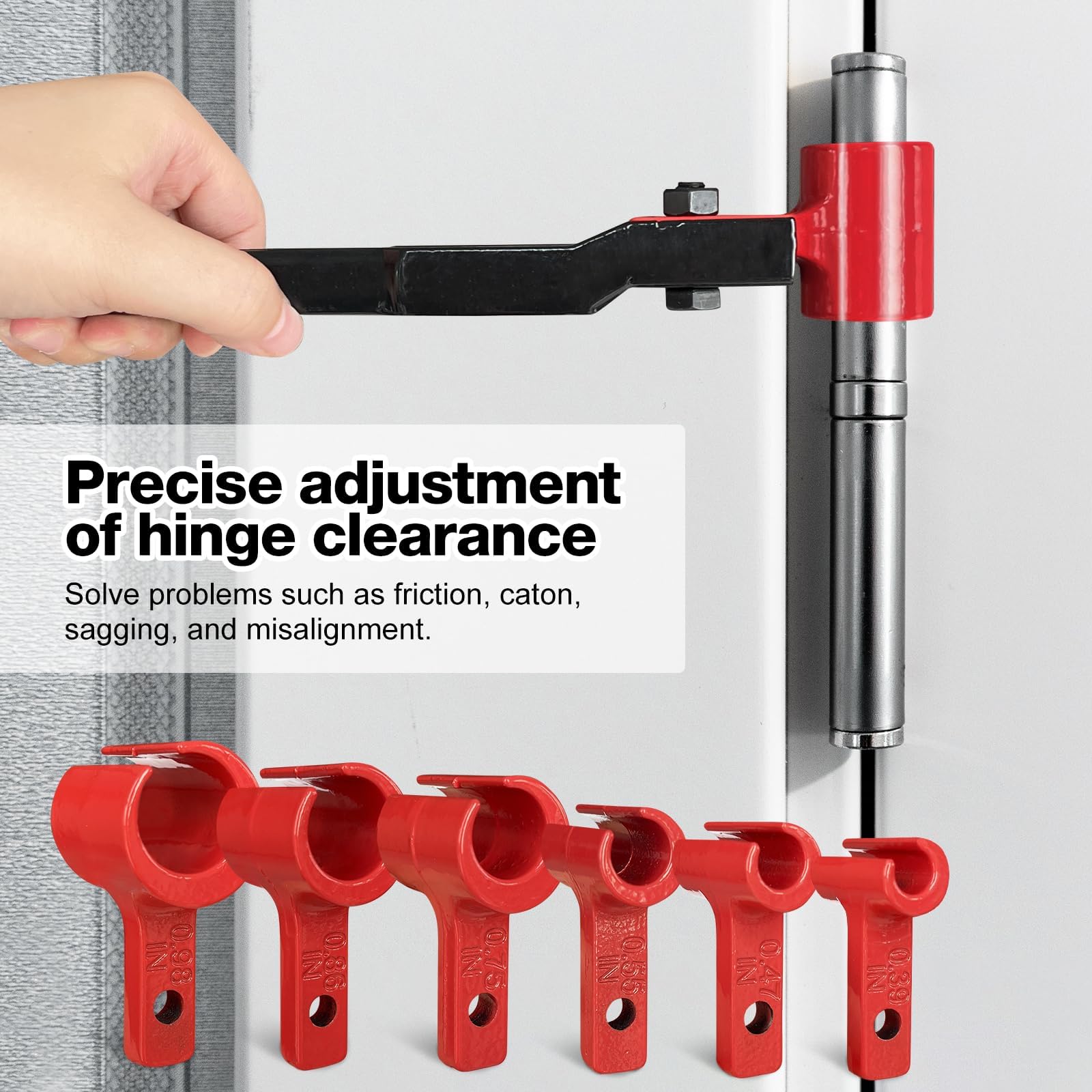 Vdsfand 6‑in‑1 hinge wrench aligning residential and commercial doors